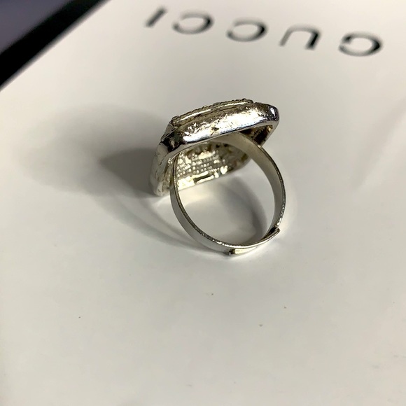 Large rectangular crystal ring - Picture 3 of 3